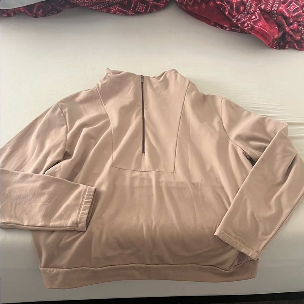 ADAY EUC warm all year pullover, half zip, women’s XL, tan color